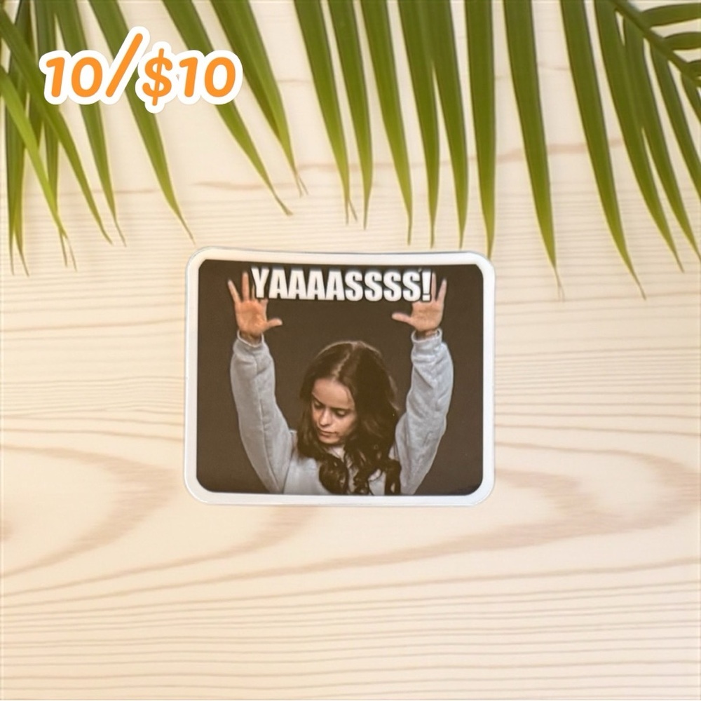 YAAASSS Meme Sticker – Orange Is the New Black